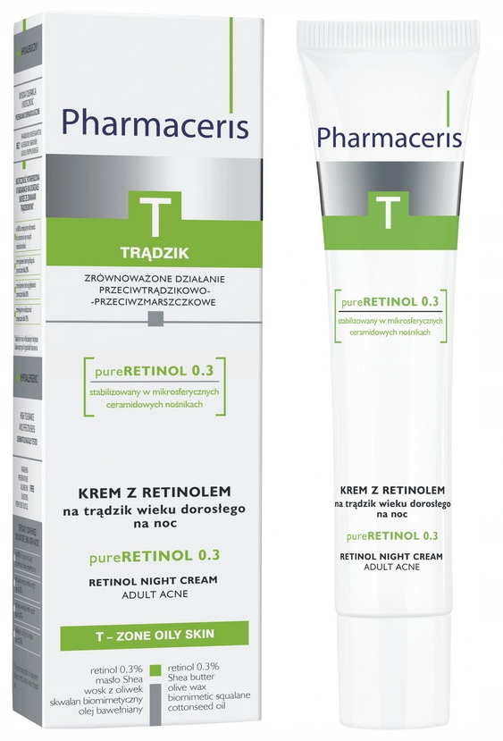 Купить Pharmaceris T pureRetinol 0,3 крем от прыщей 40 мл: отзывы, фото, характеристики в интерне-магазине Aredi.ru