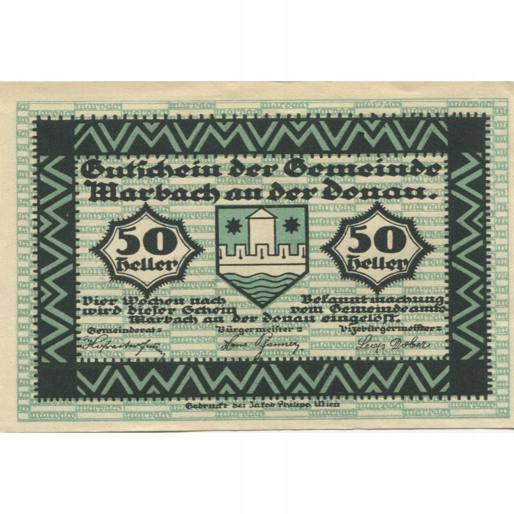 Banknot, Austria, Marbach, 50 Heller, mer, 1920, U