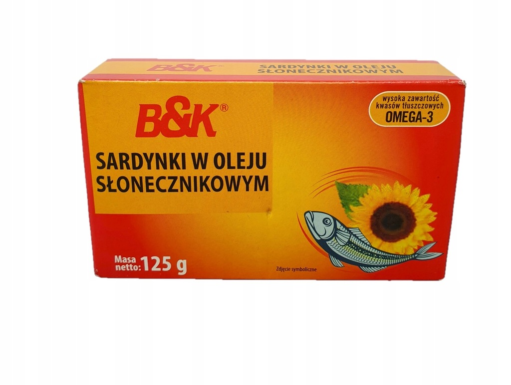 Sardynki B&K w Oleju Słonecznikowym 125 g