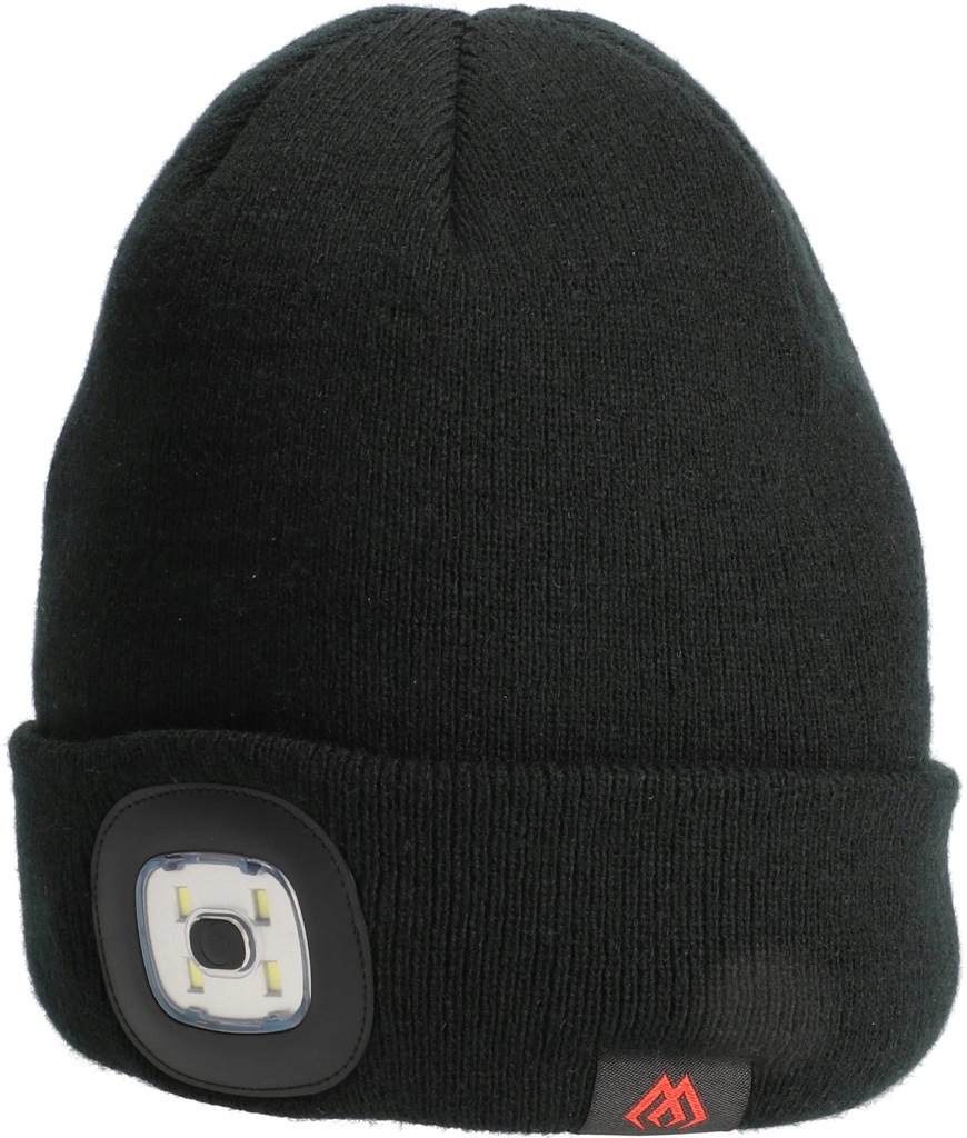 Mikado - CZAPKA ZIMOWA - LED - BEANIE - CZARNY - op.1szt.