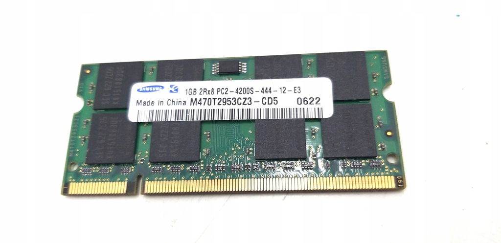 PAMIĘĆ RAM DDR2 SAMSUNG 1GB 2RX8 PC2-4200S-444-12-
