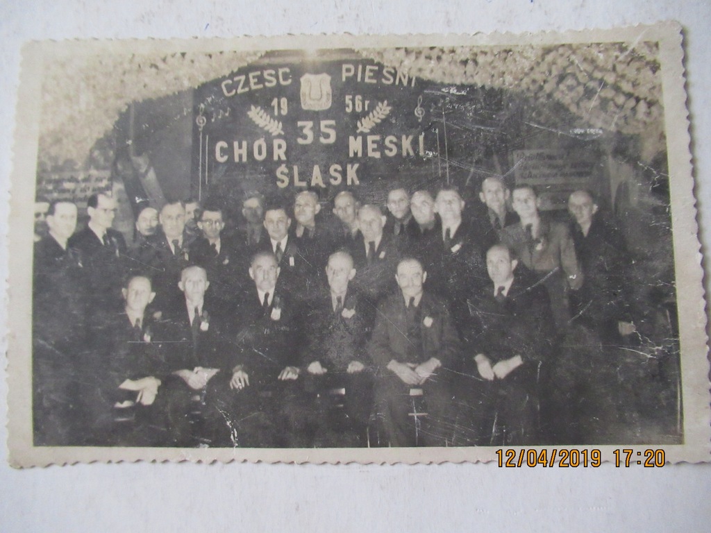 ZDJĘCIE CHÓR MĘSKI ŚLĄSK 1956r