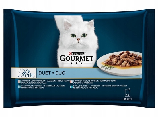 Mokra karma dla kota Gourmet Perle Duet Rybny saszetki 4x85g 340g