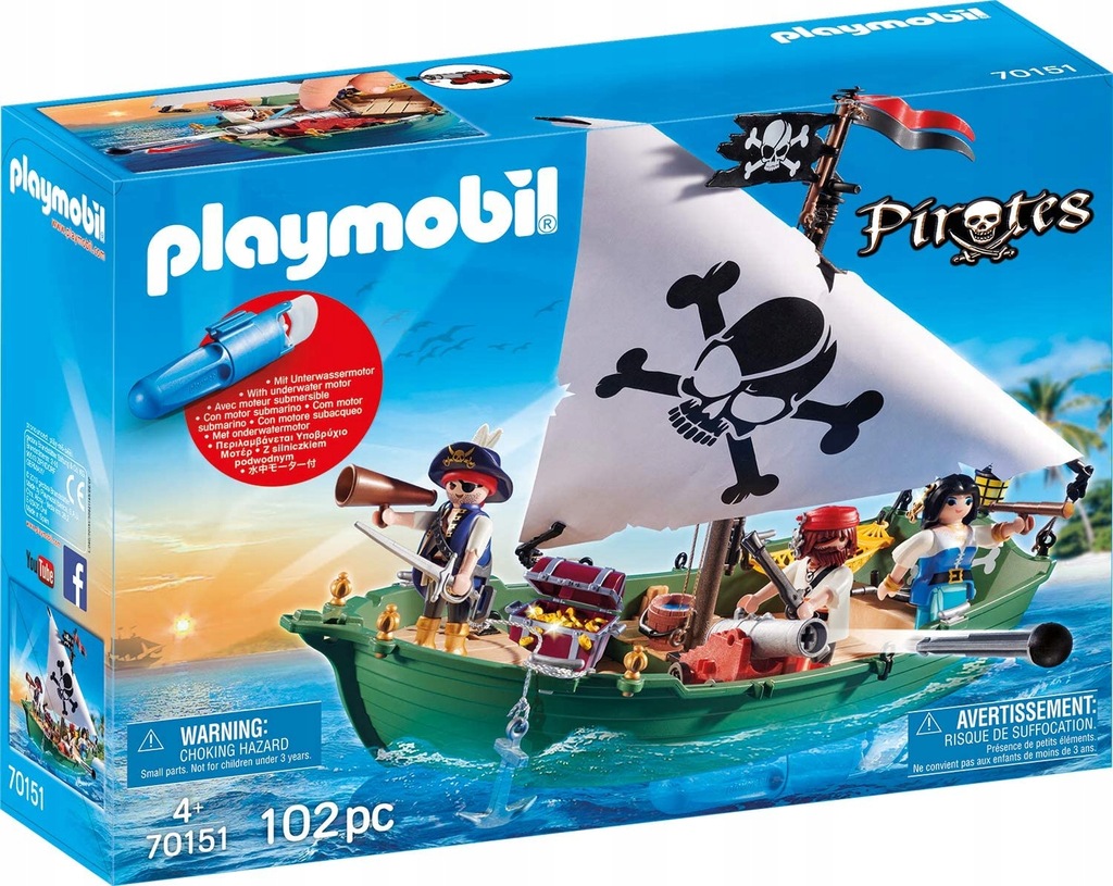 Playmobil - Statek piracki silnik podwodny 70151