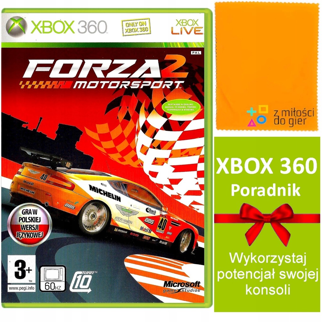 gra wyścigowa na XBOX 360 FORZA MOTORSPORT 2 II Po Polsku PL kultowa DWÓJKA