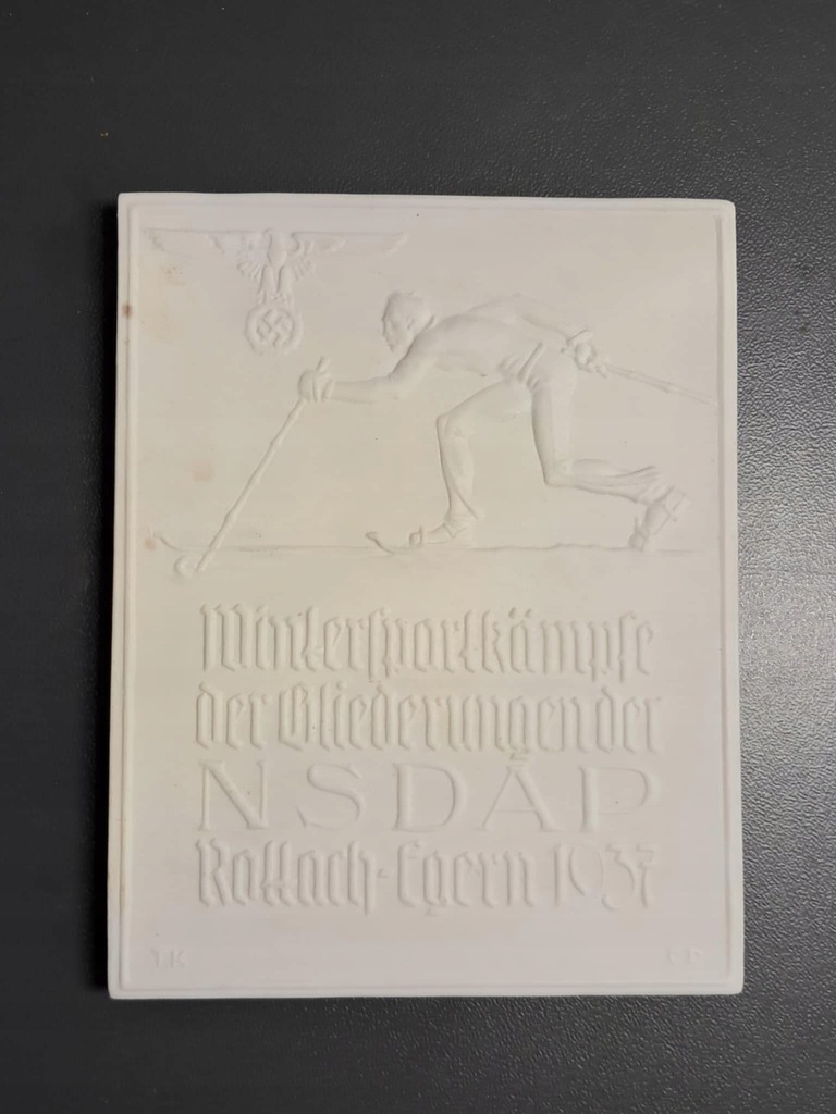 Piekny Allach Plakieta SS