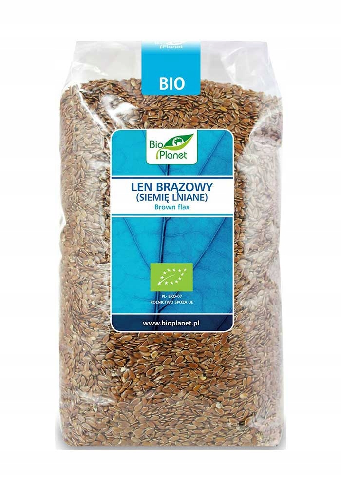 LEN BRĄZOWY (SIEMIĘ LNIANE) BIO 1kg - BIO PLANET