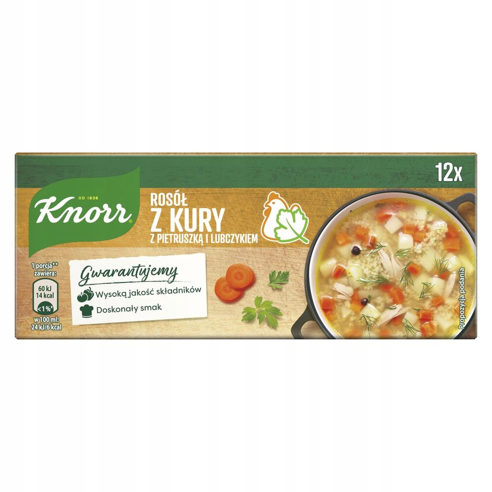 Knorr Rosół z kury z pietruszką i lubczykiem 120 g (12 kostek)
