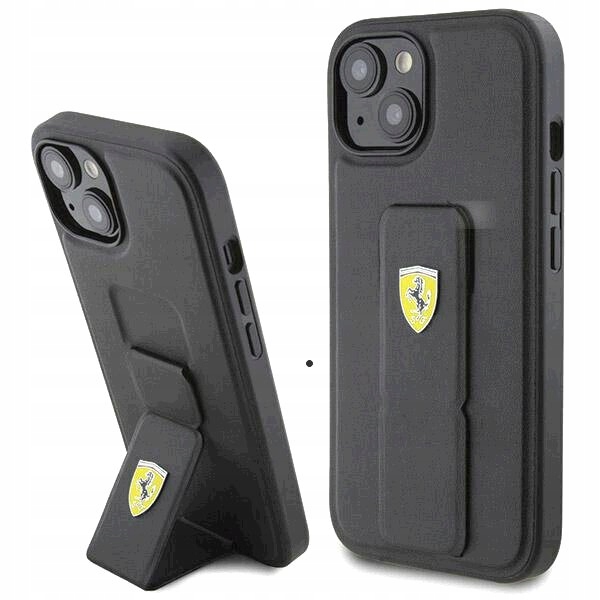 Oryginalne Etui APPLE IPHONE 15 Ferrari Hardcase Grip Stand (FEHCP15SGSPSIK