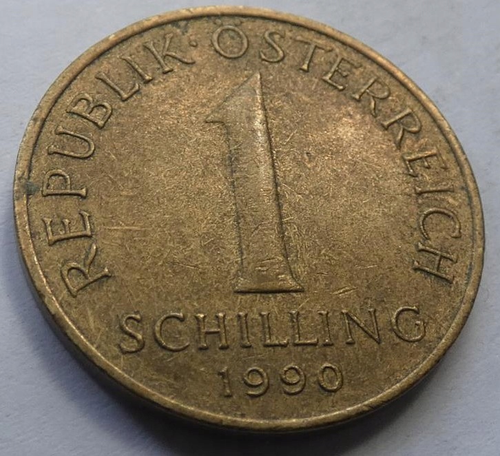 1 schilling 1990 Austria