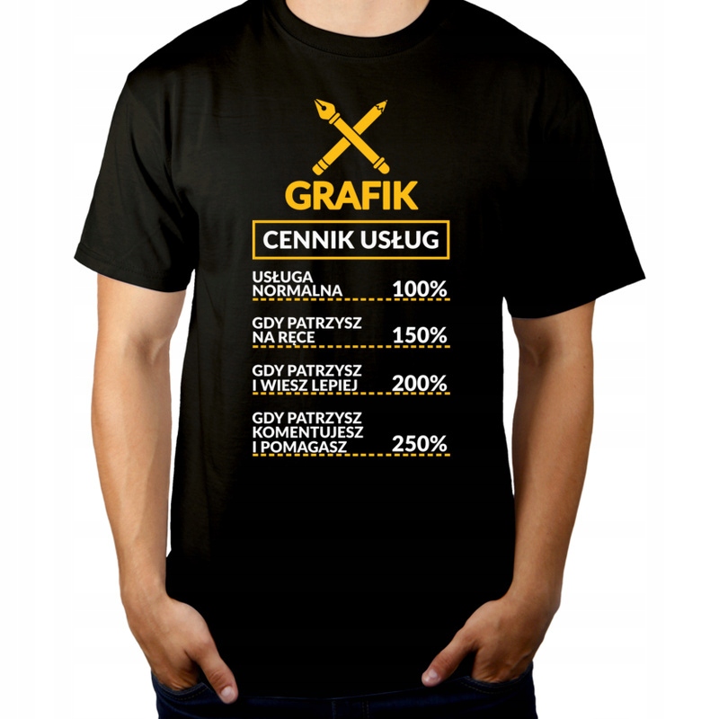 GRAFIK CENNIK USŁUG GRAFIKA KOSZULKA