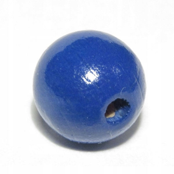 Korale koraliki kulki drewno 12mm szafirowe lakier