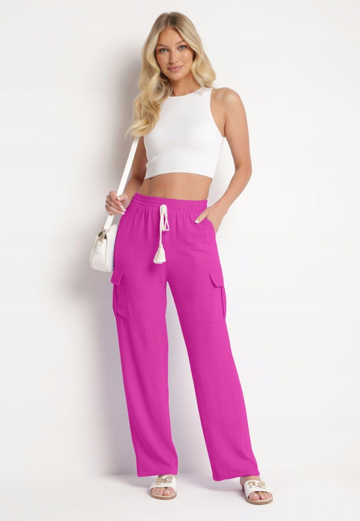 Born2Be Ciemnofioletowe Spodnie damskie M/L