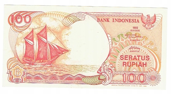 Banknot z Indonezji 100.