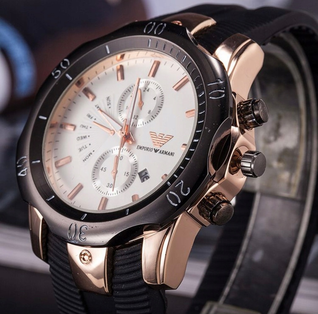 piękny zegarek męski Emporio Armani BCM 24h