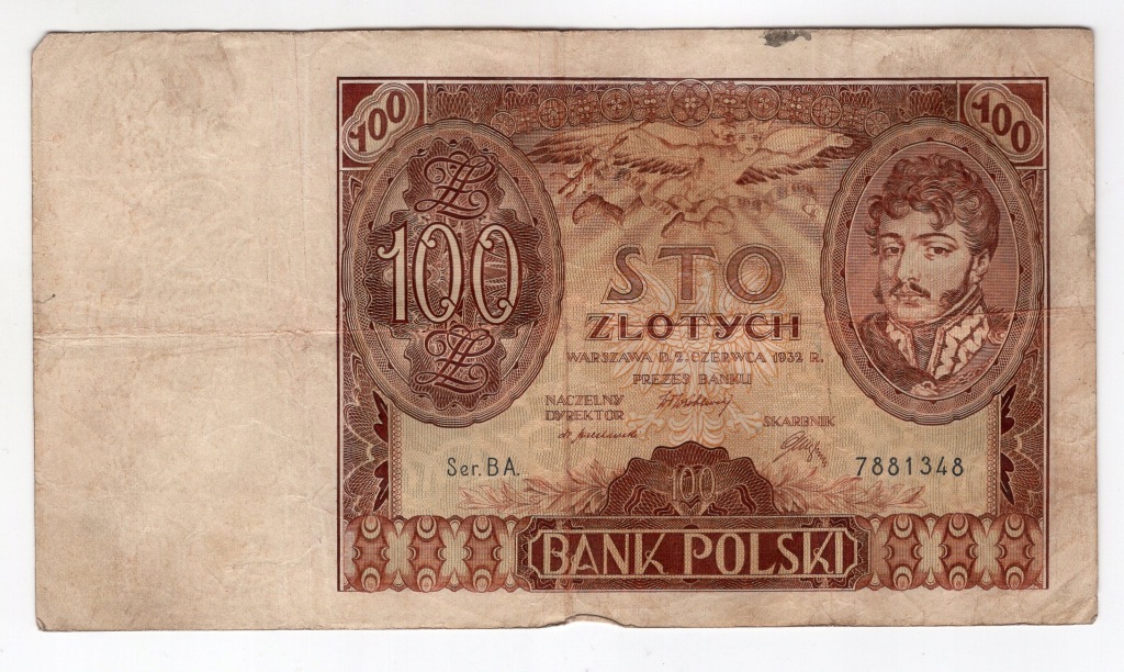 100 złotych 1932 Ser. BA.