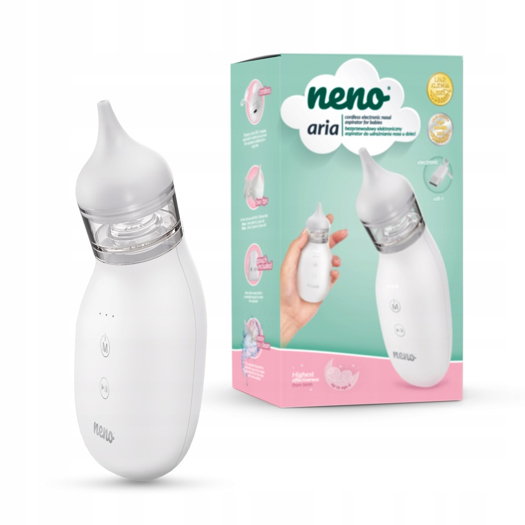 OUTLET Neno Aria bezprzewodowy elektroniczny aspirator do nosa dziecka