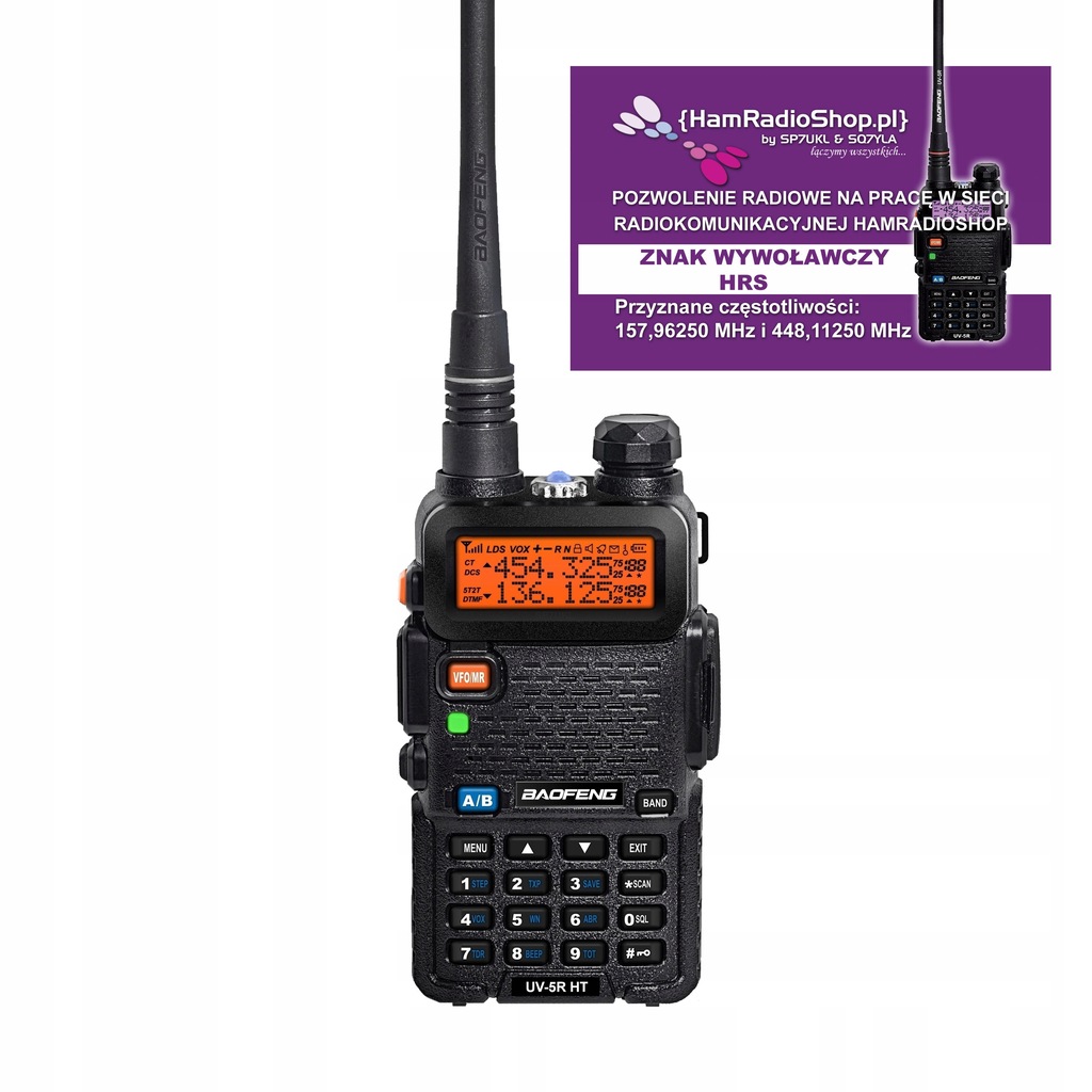 Baofeng UV-5R HT + pozwolenie radiowe HamRadioShop