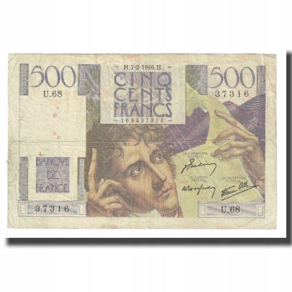 Francja, 500 Francs, Chateaubriand, 1946, BELIN RO