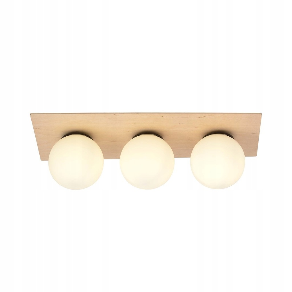 PLAFON LAMPA SUFITOWA EMIBIG KENZO 1142/3 DREWNO / BIAŁY