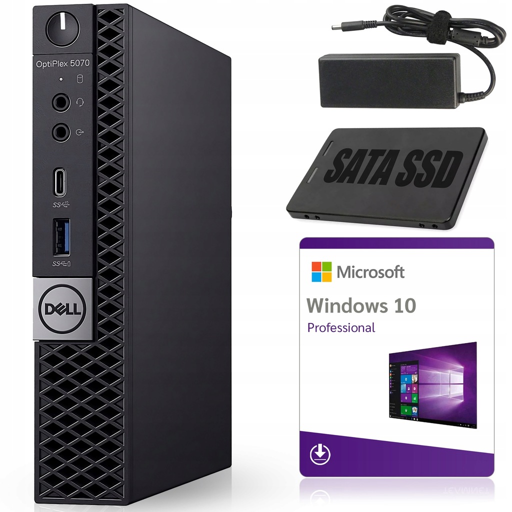 MINIATUROWY KOMPUTER DELL 5070 MICROSLIM i5-9500T 16GB 240GB SSD W10P A KL