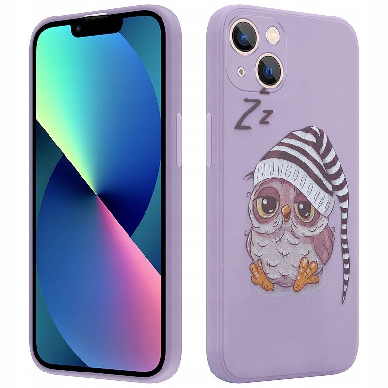 MX OWL SLEEPY IPHONE 7/8/SE 2020 PURPLE / FIOLETOW