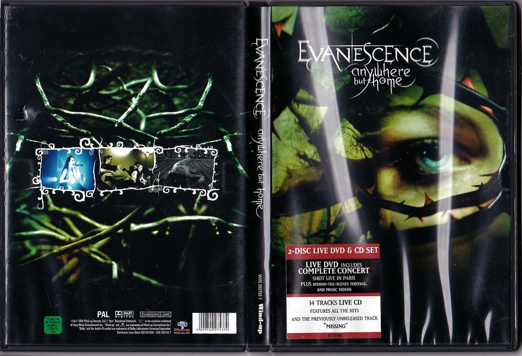 Evanescence . Anywhere But Home płyta DVD