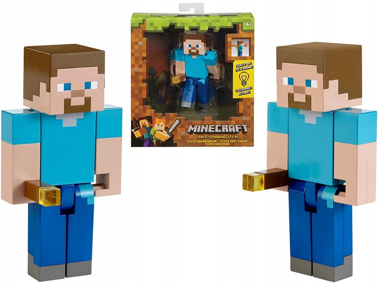 Mattel MINECRAFT Figurka STEVE ŚWIECĄCA POCHODNIA 7896461880