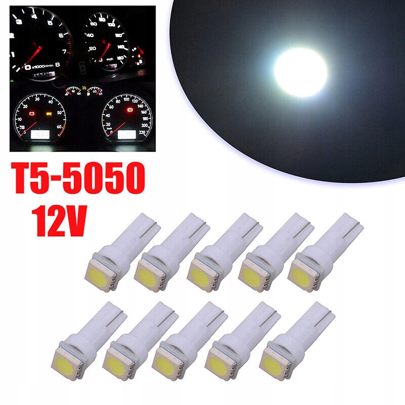 dla 10 SZTUK T5 T10 5050-SMD LED Prędkościomierz Zestaw wskaźników Zestaw w
