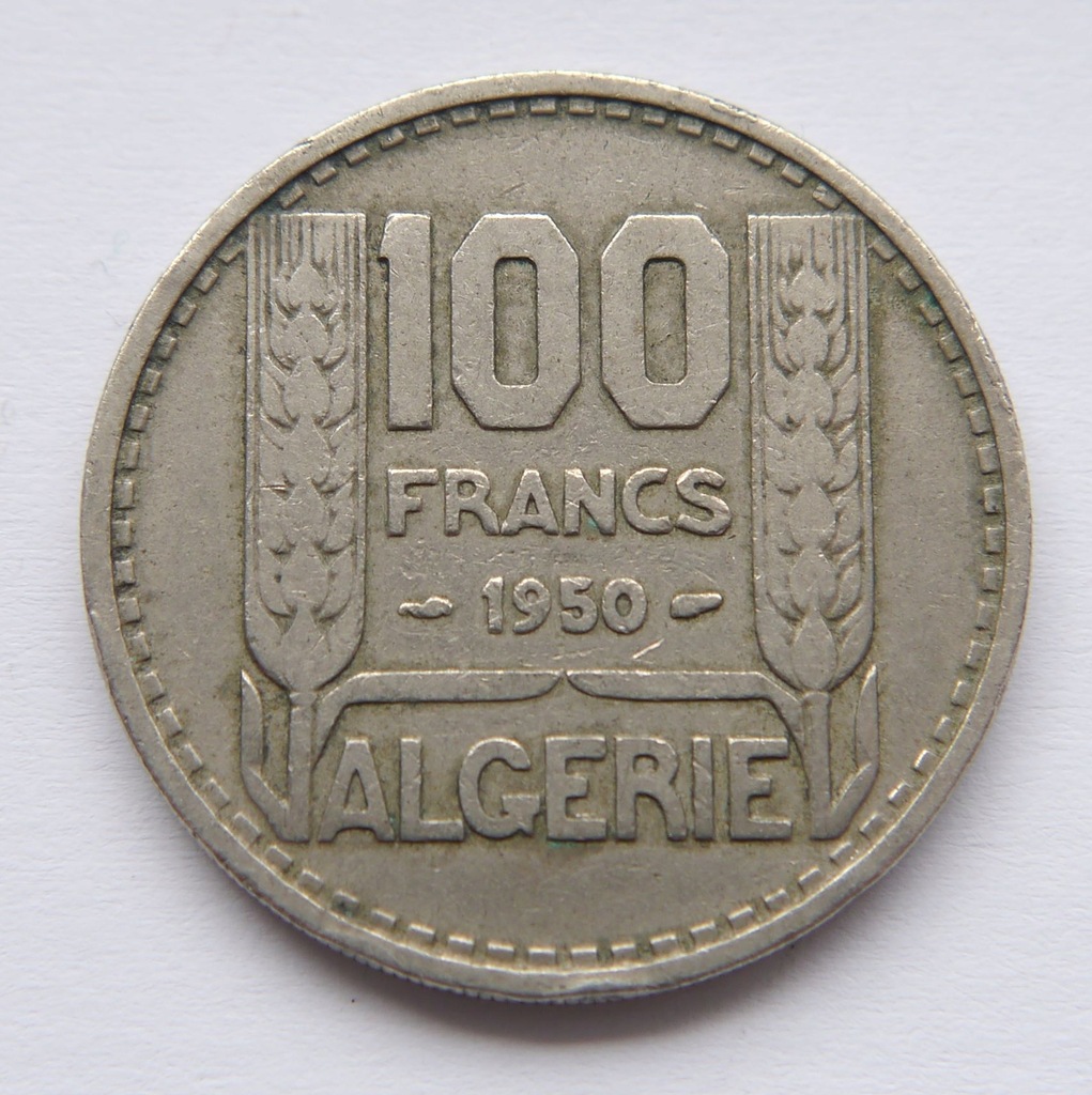 ALGIERIA 100 FRANK 1950 OD 1 ZŁ