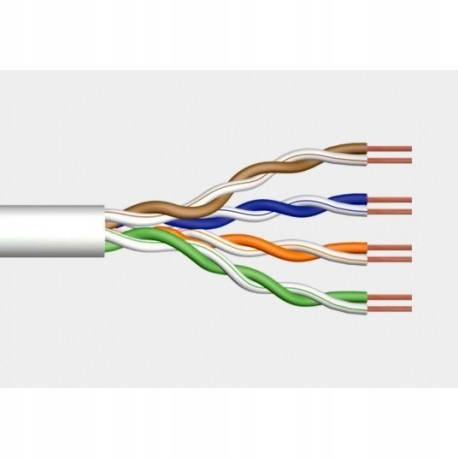 Przewód skrętka UTP kat.5e drut PVC 1mb