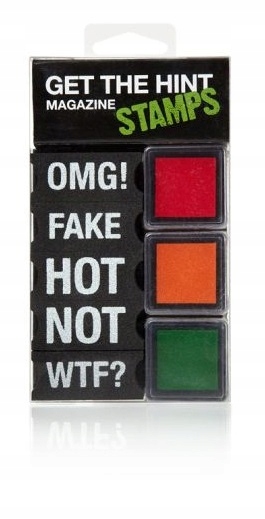 STEMPLE Z TEKSTEM PIECZĄTKA OMG WTF FAKE NOT HOT