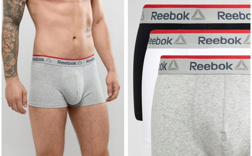 R2R512*REEBOK BOKSERKI MĘSKIE LOGO BAWEŁNA M P00