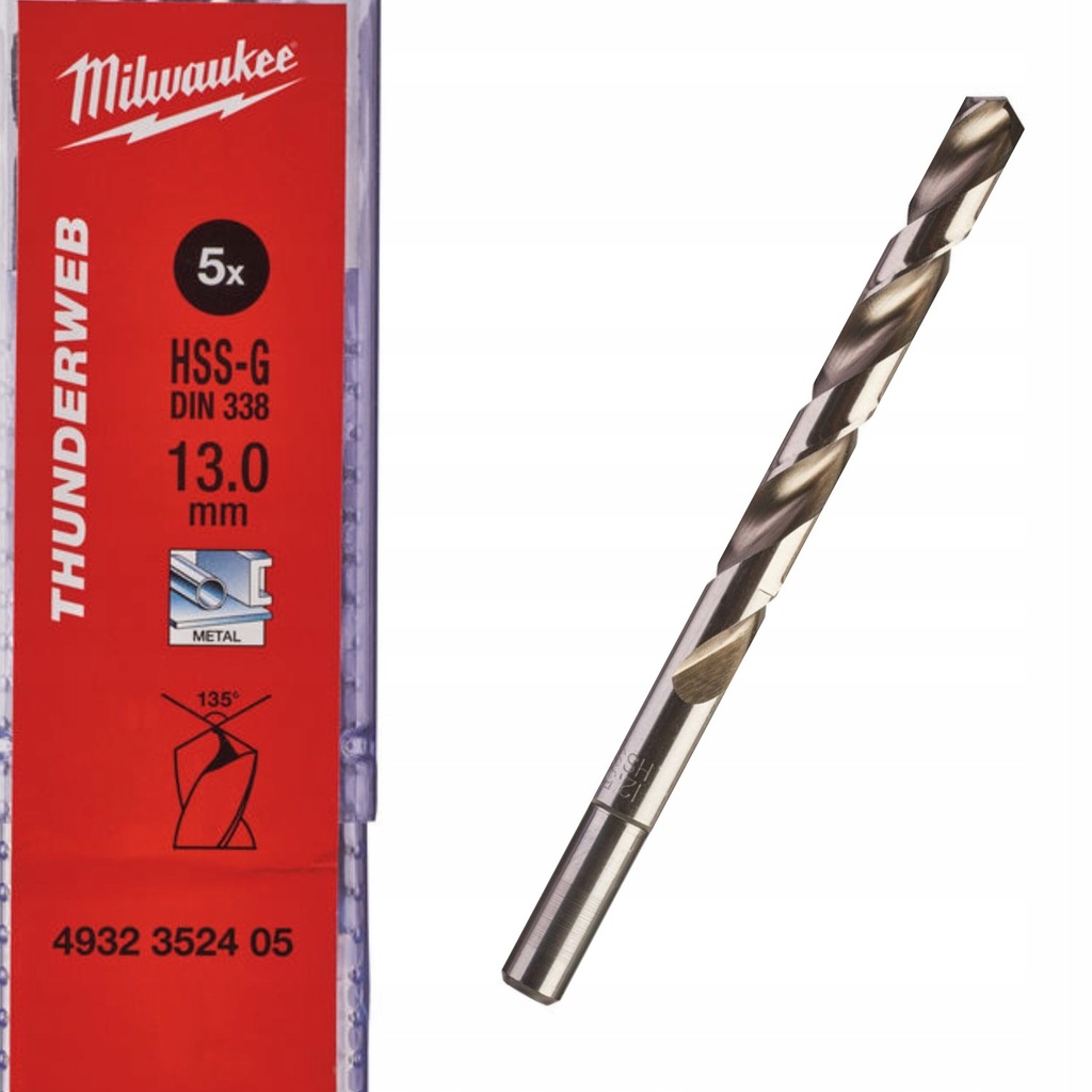 Wiertło do metalu HSS-G fi 13,0 mm Milwaukee 1 szt