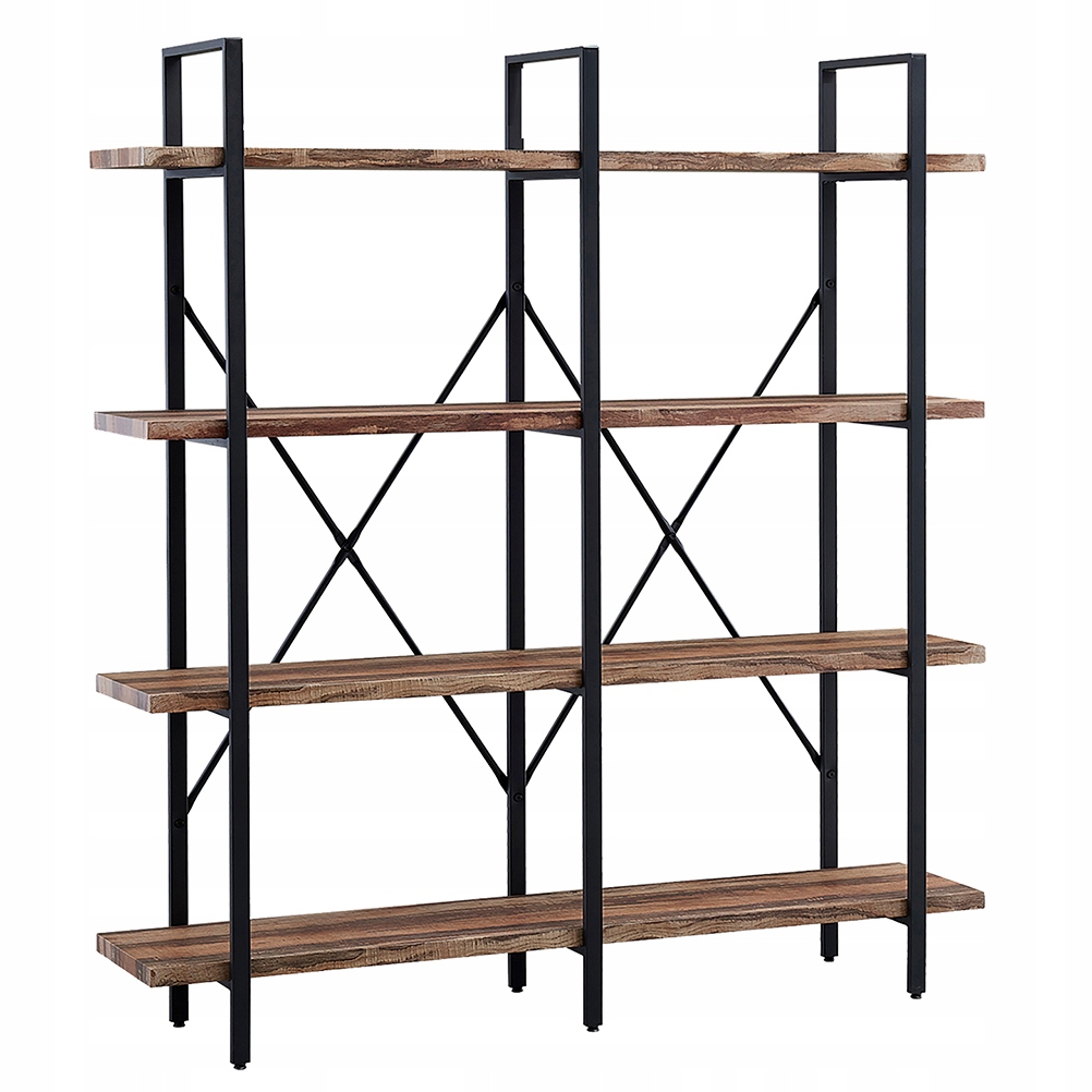 1Pc 4-Tier Bookcase Storage Organizer Industrial