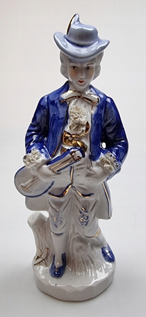 Figurka porcelanowa 20 cm Mężczyzna z mandoliną