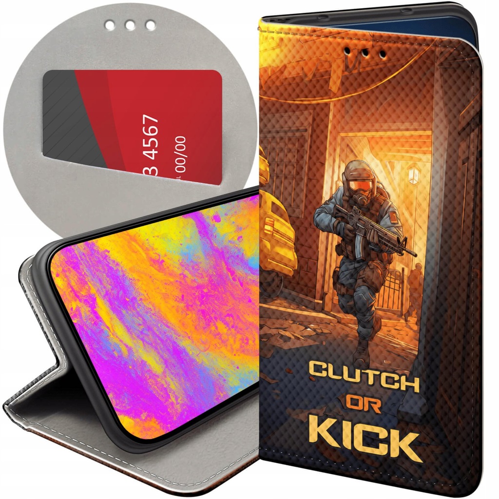 ETUI Z KLAPKĄ DO REALME C31 WZORY CS GO COUNTER-STRIKE FUTERAŁ POKROWIEC