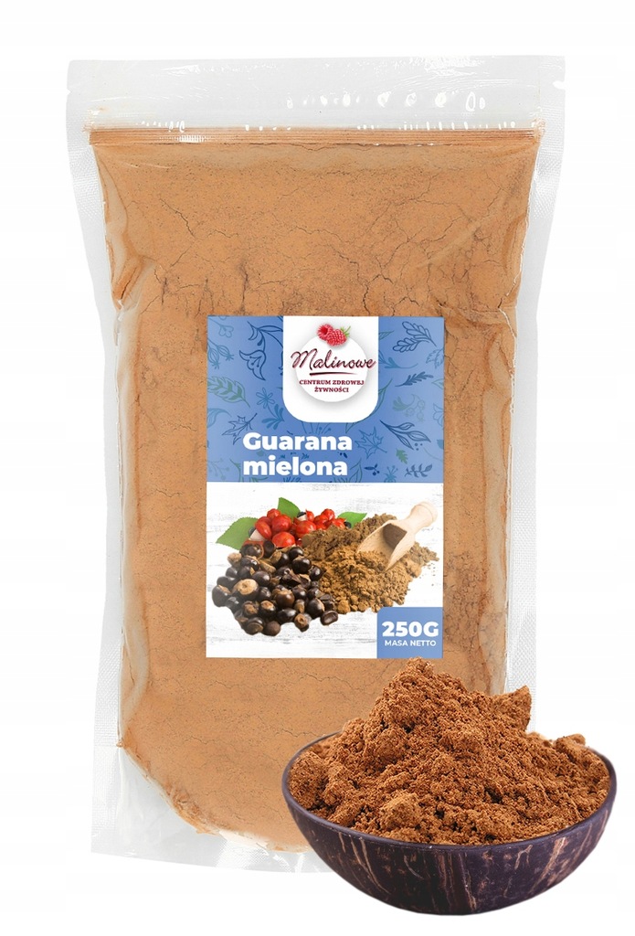 GUARANA MIELONA MOCNA 100% ENERGIA W PROSZKU 250g