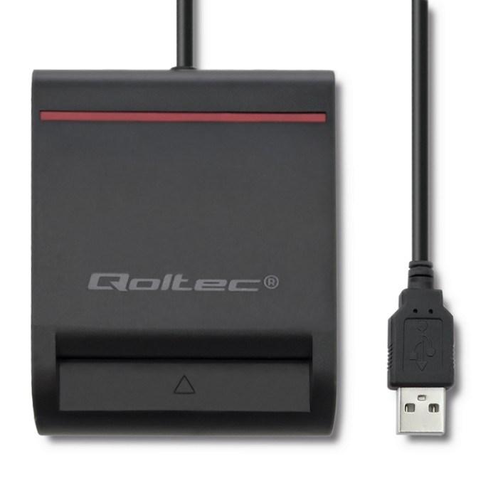 Czytnik kart chipowych ID Qoltec | USB 2.0 | Plug&Play