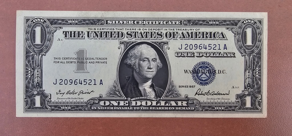 1 dolar 1957 Piękny AU Silver Certificate Polecam