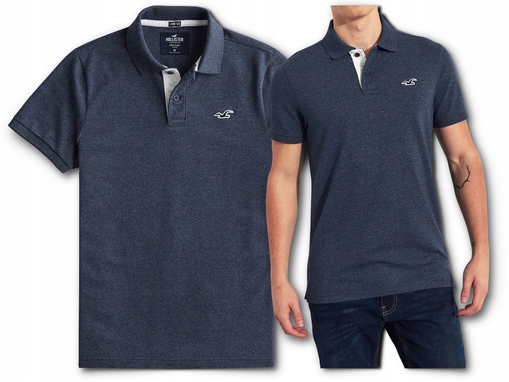 HOLLISTER Abercrombie Koszulka Polo Męska USA XXL