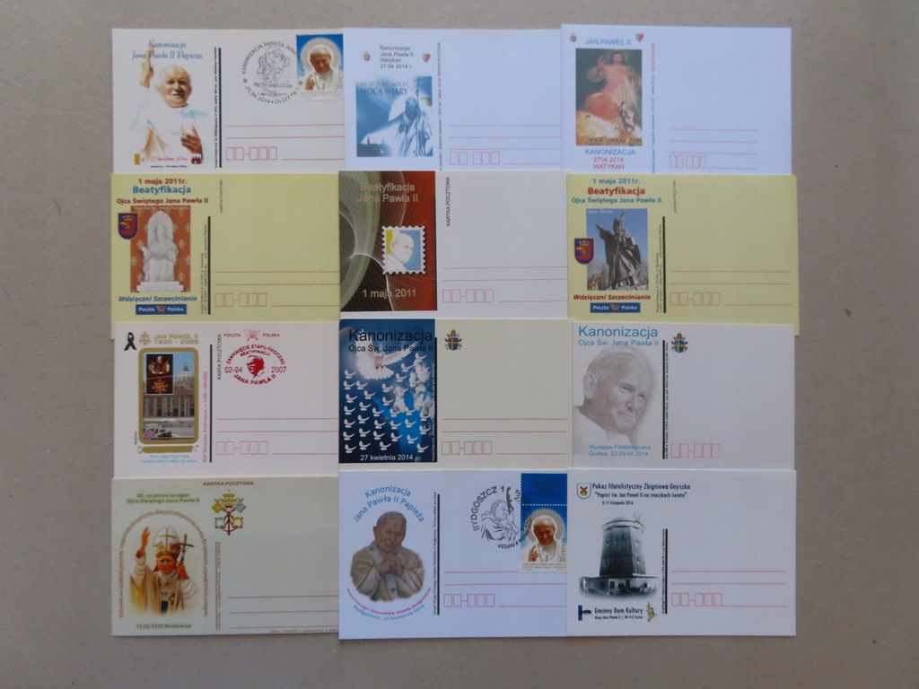 Zestaw kart pocztowych Jan Paweł II B5893