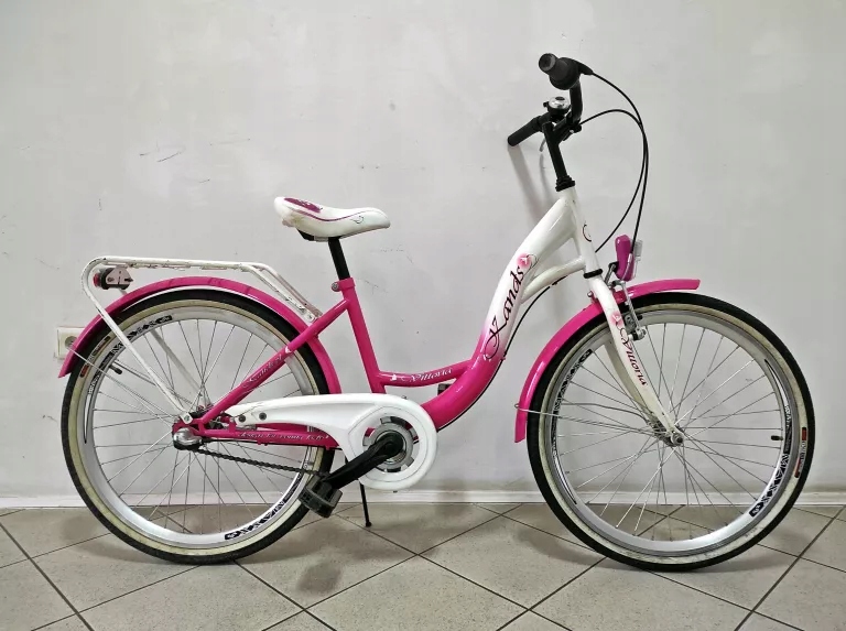 ROWER KANDS VITTORIA 24' 3 BIEGOWY BIAŁORÓŻOWY 12732098350