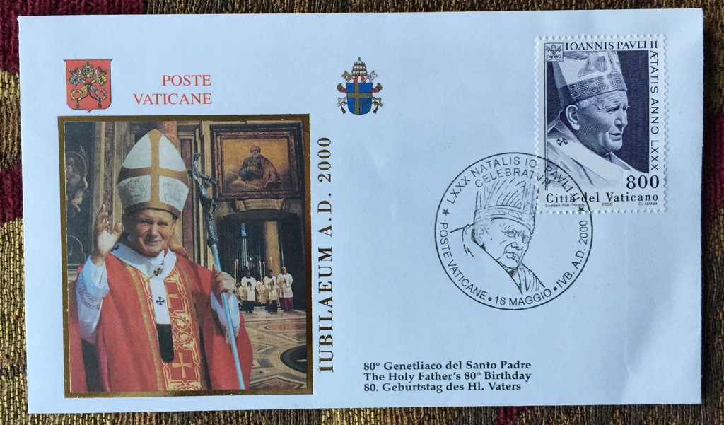 Fi FDC Poczta Watykanu Papież JP II