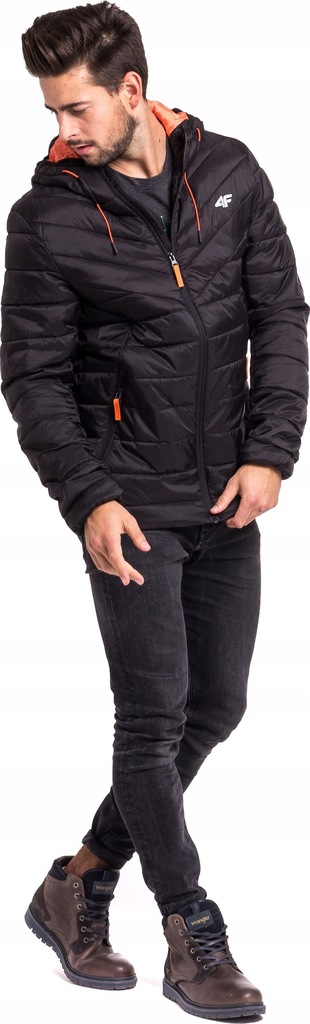 Купить Мужская зимняя стеганая куртка-пуховик с капюшоном 4F: отзывы, фото, характеристики в интерне-магазине Aredi.ru