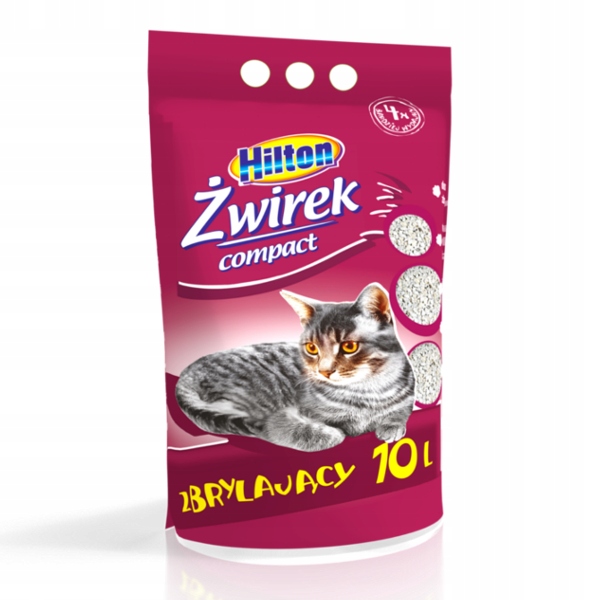 HILTON Żwirek Bentonitowy 10l compact zbrylający