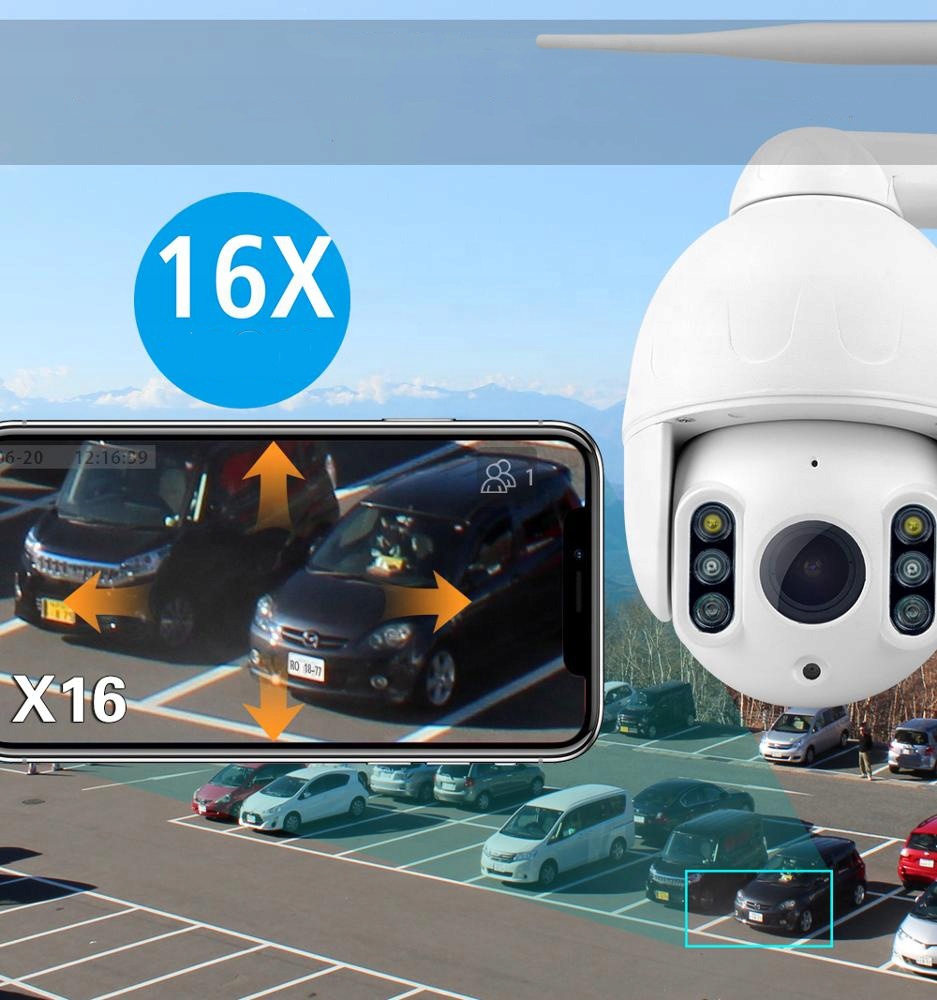 Купить НАРУЖНАЯ ВРАЩАЮЩАЯСЯ КАМЕРА WiFi 5x ZOOM 8MPx 4K: отзывы, фото, характеристики в интерне-магазине Aredi.ru