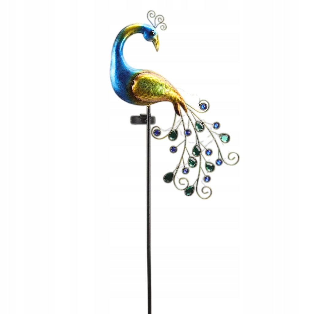Solar Garden Lights Landscape LED Peacock Statue Garden Stakes Lamp Peacock