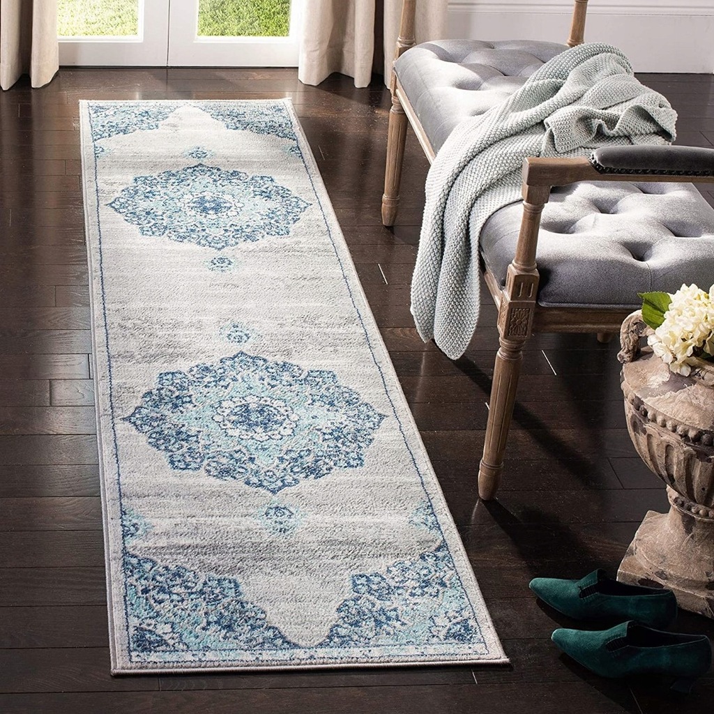 ORIENTALNY NIEBIESKI DYWAN CHODNIK SAFAVIEH 62x240