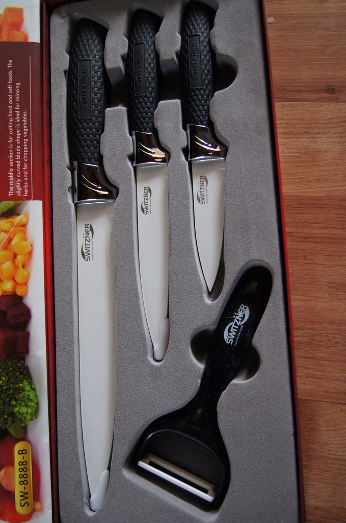 switzner swiss 4pcs knife set zestaw noży noże 7340318100 oficjalne archiwum Allegro